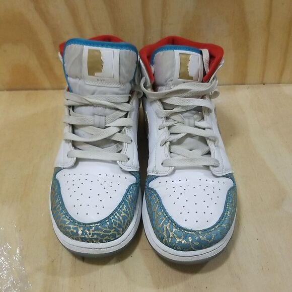 Nike / Jordan 1 Mid SS (GS) White Metallic Gold FB2212-100 Wmn's 7 1/2, Mens 6 - Picture 2 of 8